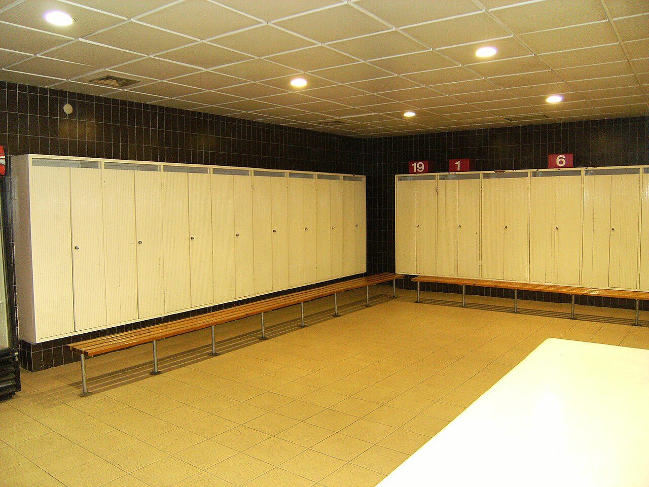 Photograph: Camp nou old locker room
